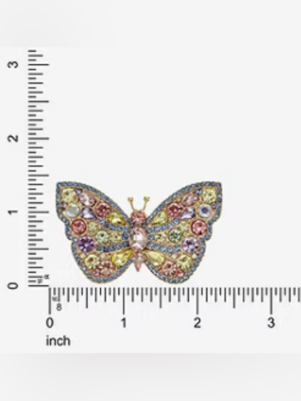 MONET Crystal Butterfly Brooch w/Gift Box - Picture 3 of 5